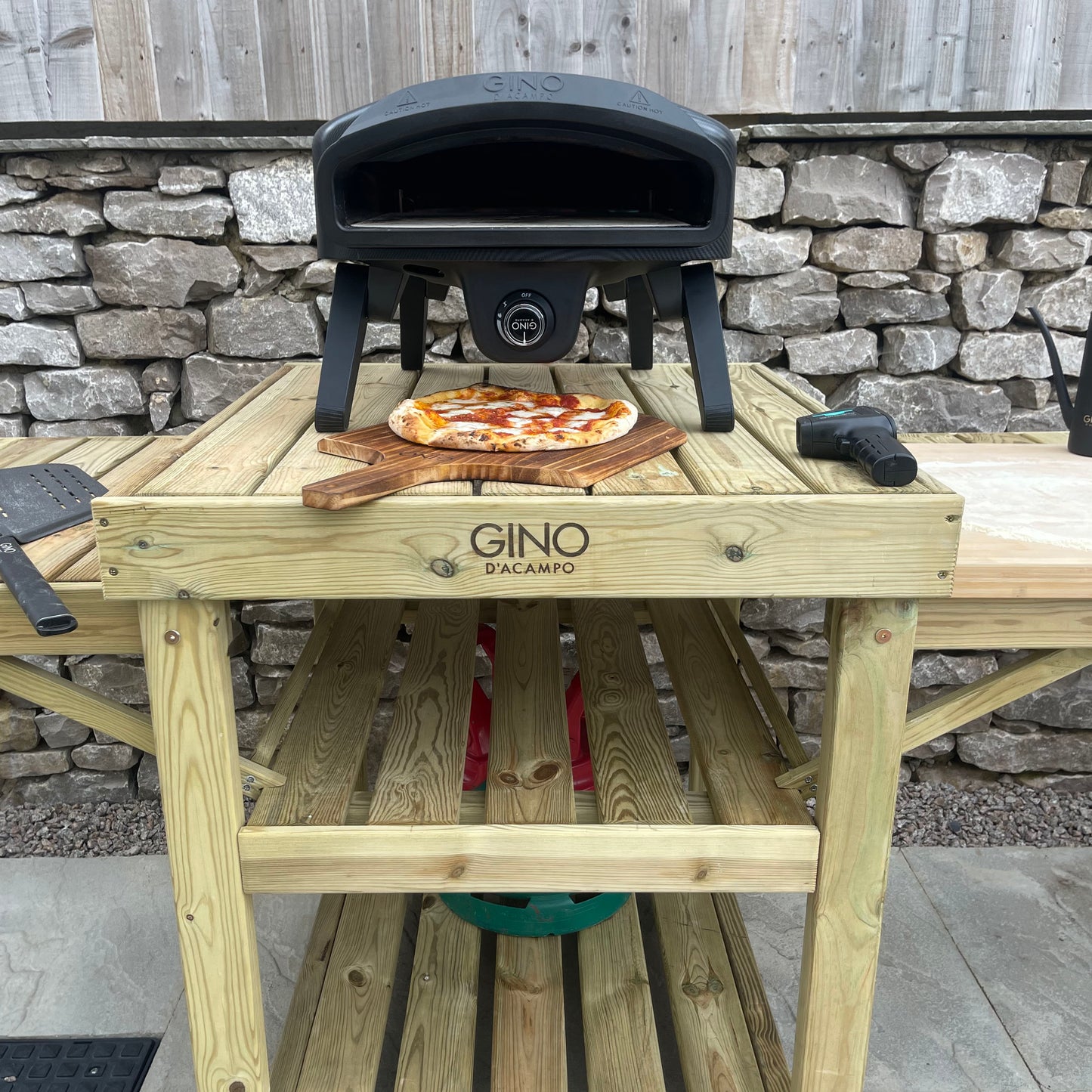 Wooden Pizza Oven Table