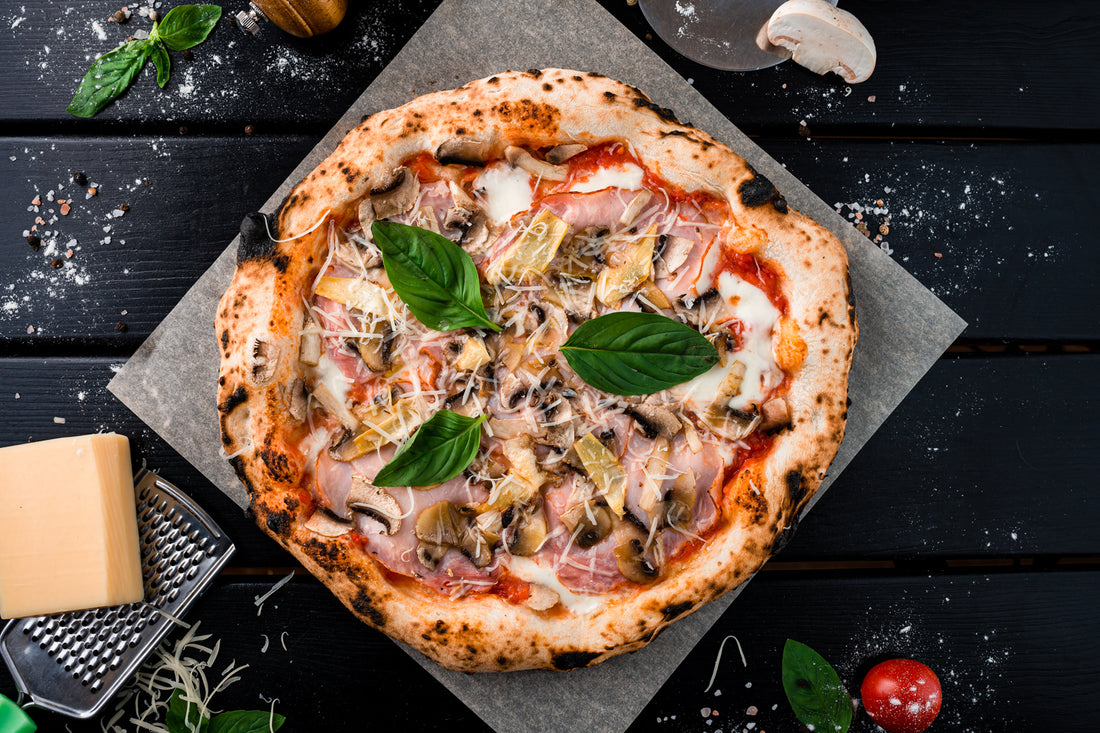 Quattro Stagioni with Roasted Artichokes, Cooked Ham, Mushrooms & Olives