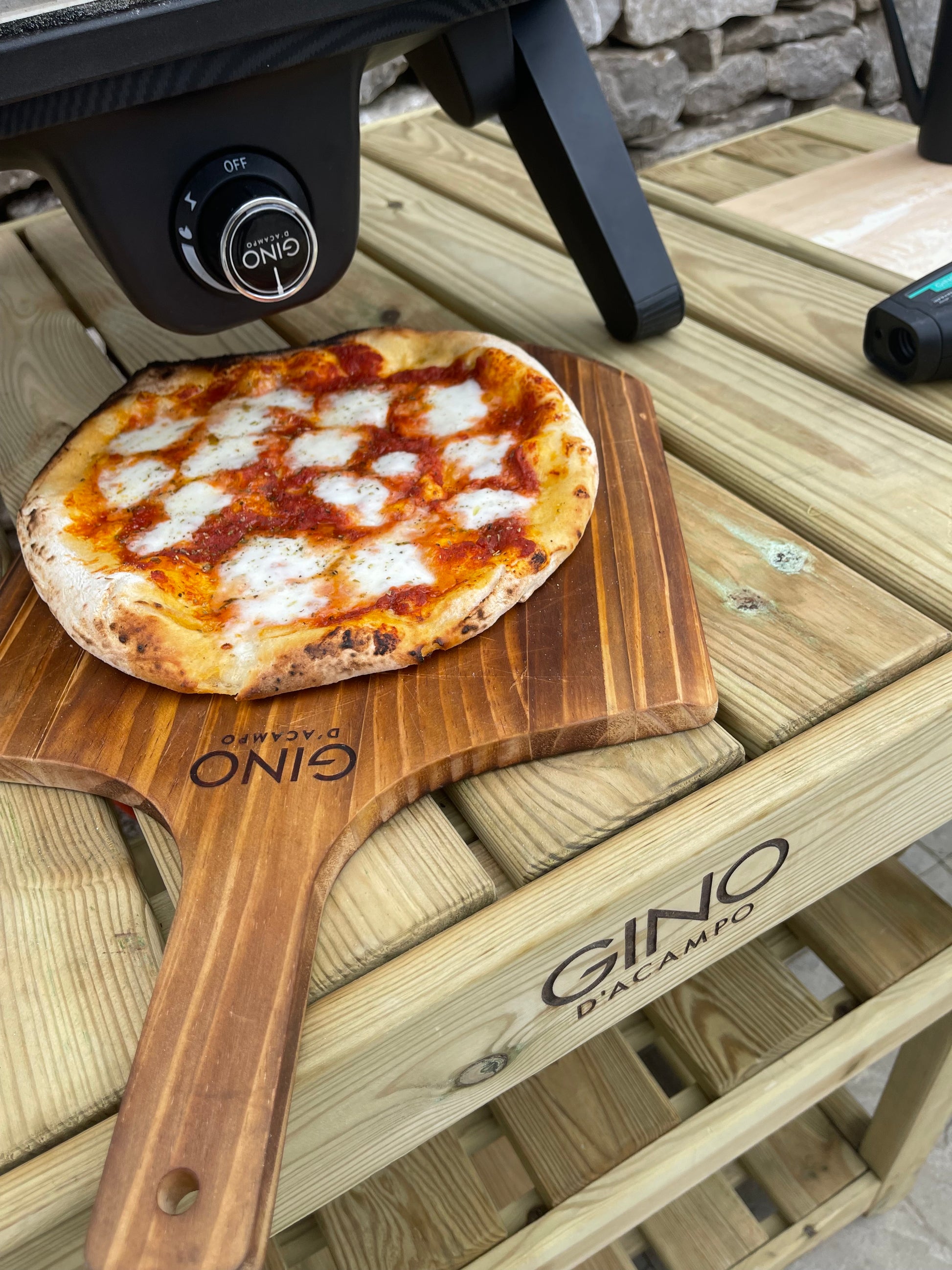 Wooden Pizza Oven Table
