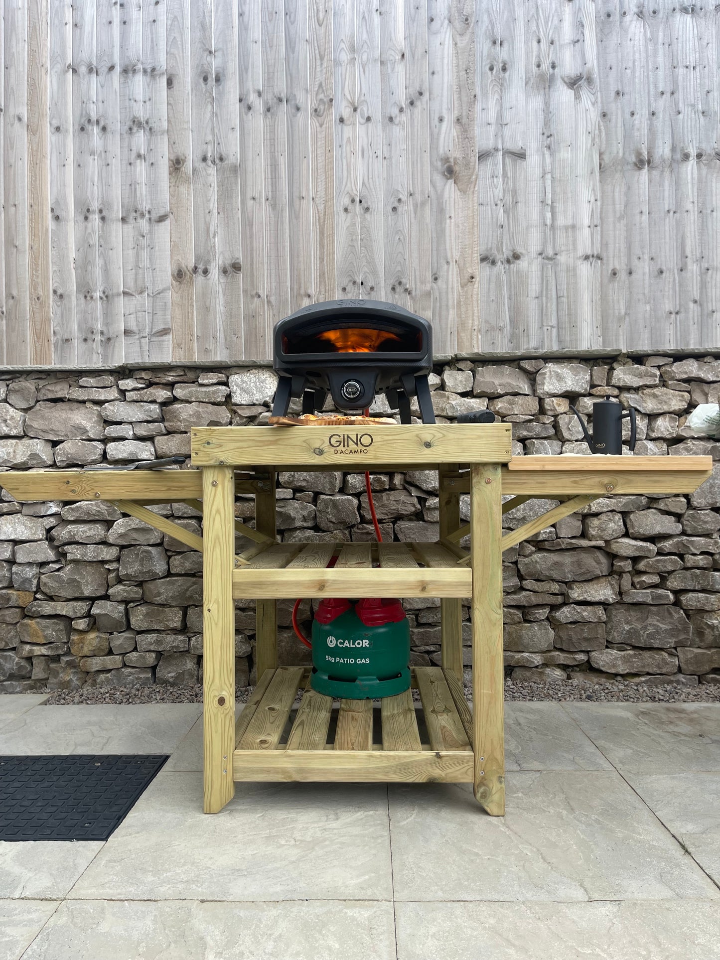 Wooden Pizza Oven Table