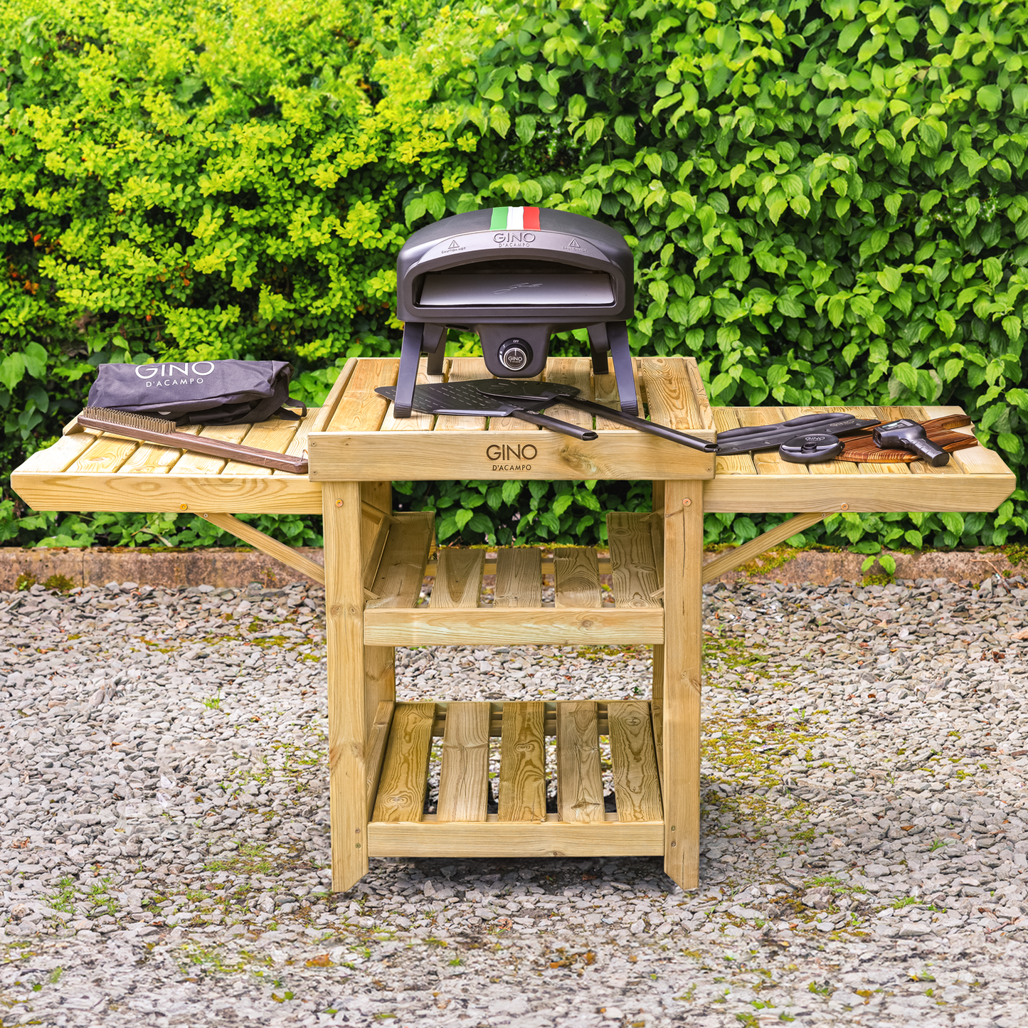 Wooden Pizza Oven Table