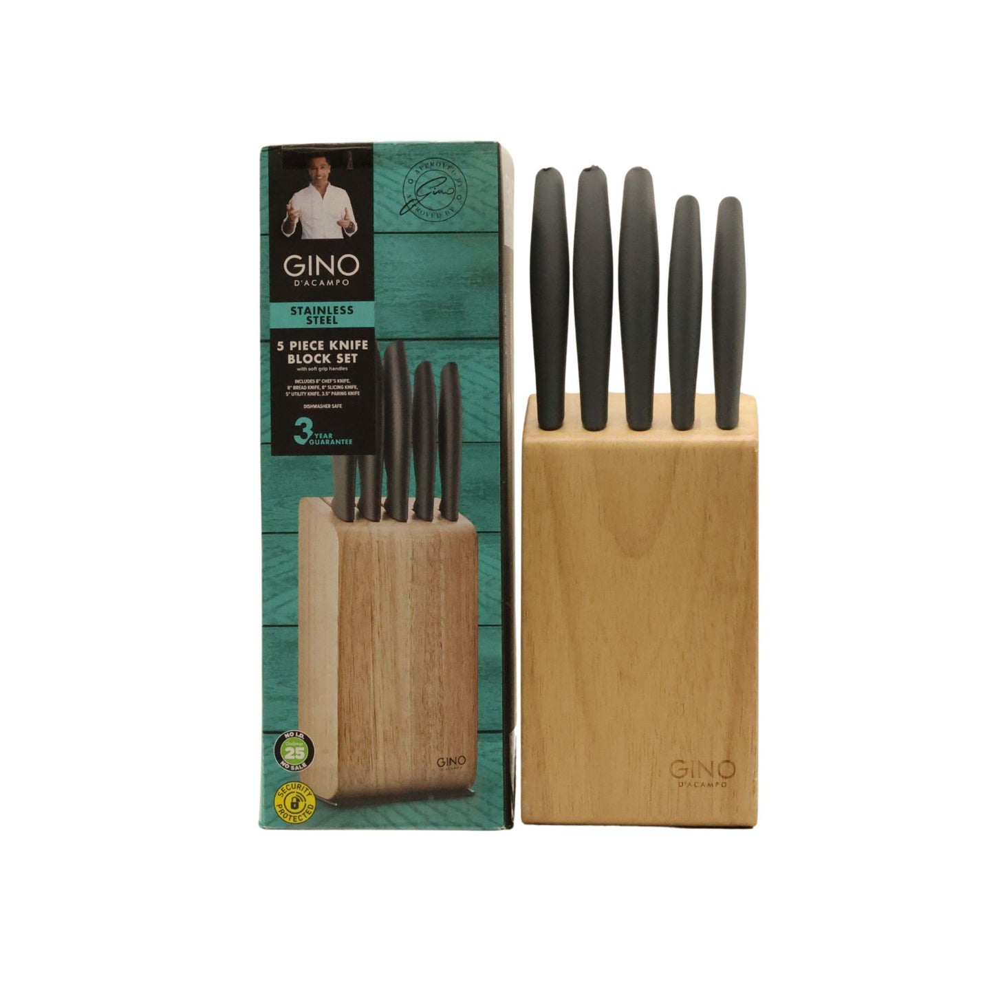 Gino D'Acampo 5 Piece Knife Block Set